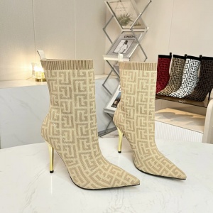 $75.00,Balmain Knitted Ankle Boots For Women # 272791