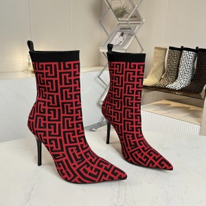 $75.00,Balmain Knitted Ankle Boots For Women # 272794