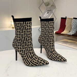 $75.00,Balmain Knitted Ankle Boots For Women # 272795