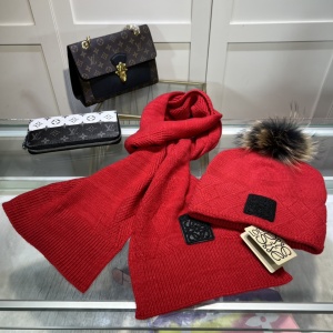 $39.00,Loewe Wool Hat And Scarf Set Unisex # 273394