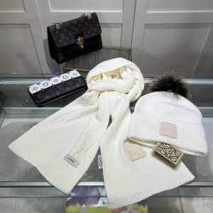 $39.00,Loewe Wool Hat And Scarf Set Unisex # 273396