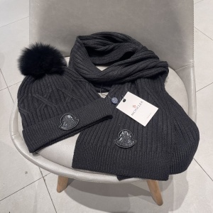 $43.00,Moncler Wool Hat And Scarf Set Unisex # 273539