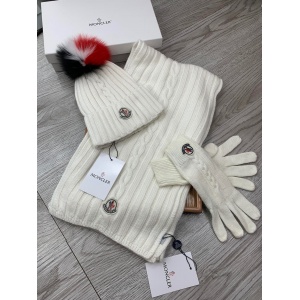 $54.00,Moncler Wool Hat Glove Scarf Set Unisex # 273545