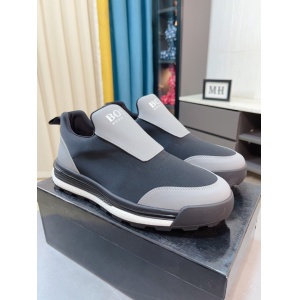 $89.00,Hugo Boss Cowhide Leather Slip On Sneakers For Men # 274571