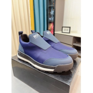 $89.00,Hugo Boss Cowhide Leather Slip On Sneakers For Men # 274572