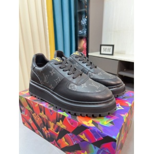 $89.00,Louis Vuitton Cowhide Leather Lace Up Sneakers For Men # 274596