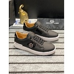 Philipp Plein Cowhide Leather Low Top Sneakers For Men # 274530