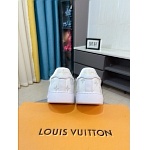 Louis Vuitton Cowhide Leather Lace Up Sneakers For Men # 274593, cheap For Men