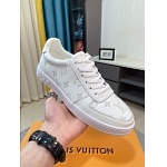 Louis Vuitton Cowhide Leather Lace Up Sneakers For Men # 274593, cheap For Men