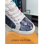 Louis Vuitton Cowhide Leather Lace Up Sneakers For Men # 274602, cheap For Men