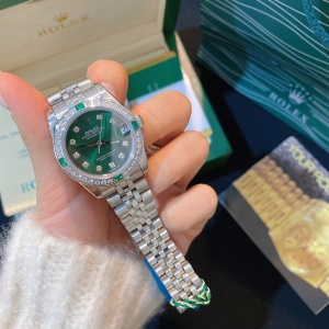 $125.00,Rolex 31mm Datejust Wristwatch Green Diamond For Women # 275590