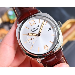 $125.00,Panerai Radiomir Quaranta Leather Strap Watch # 275820