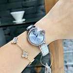 Ballon Bleu Ladies 33mm Automatic Silver Guilloche Diamond Watch For Women  # 275755