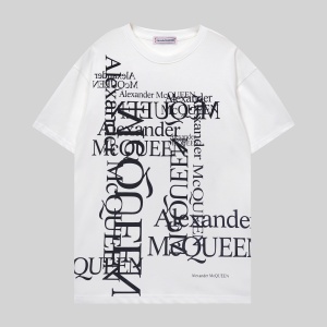 $25.00,Alexander McQueen Short Sleeve T Shirts Unisex # 277958